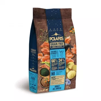POLARIS viljaton kuivaruoka koirille, lohta ja kalkkunaa - 12kg