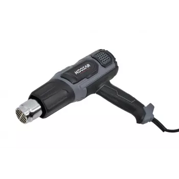 HOOZAR 2000W kuumailmapuhallin säädettävällä lämpötilalla, LCD-näyttö, 4 suutinta ja kuljetuslaukku