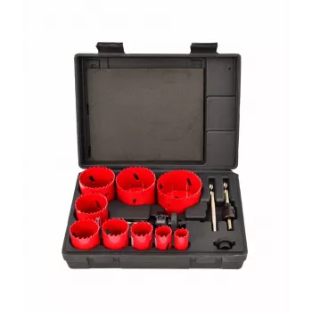 AWTOOLS bimetal-reikäsahasarja 19-64 mm, 13-osainen, 2 istukkaa ja laukku
