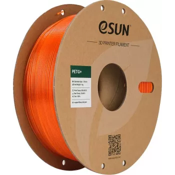 eSUN PETG+ filamentti 1,75 mm läpinäkyvä oranssi 1 kg paperikela