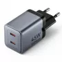VENTION GaN 90W Dual-USB-C -seinälaturi (45W+45W) - musta