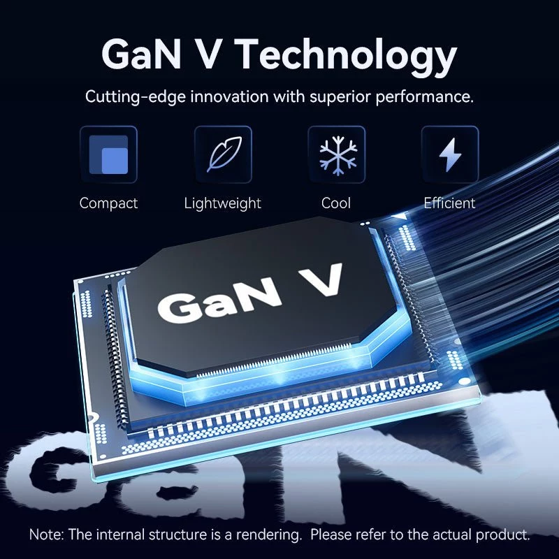 VENTION GaN 90W Dual-USB-C -seinälaturi (45W+45W) - musta