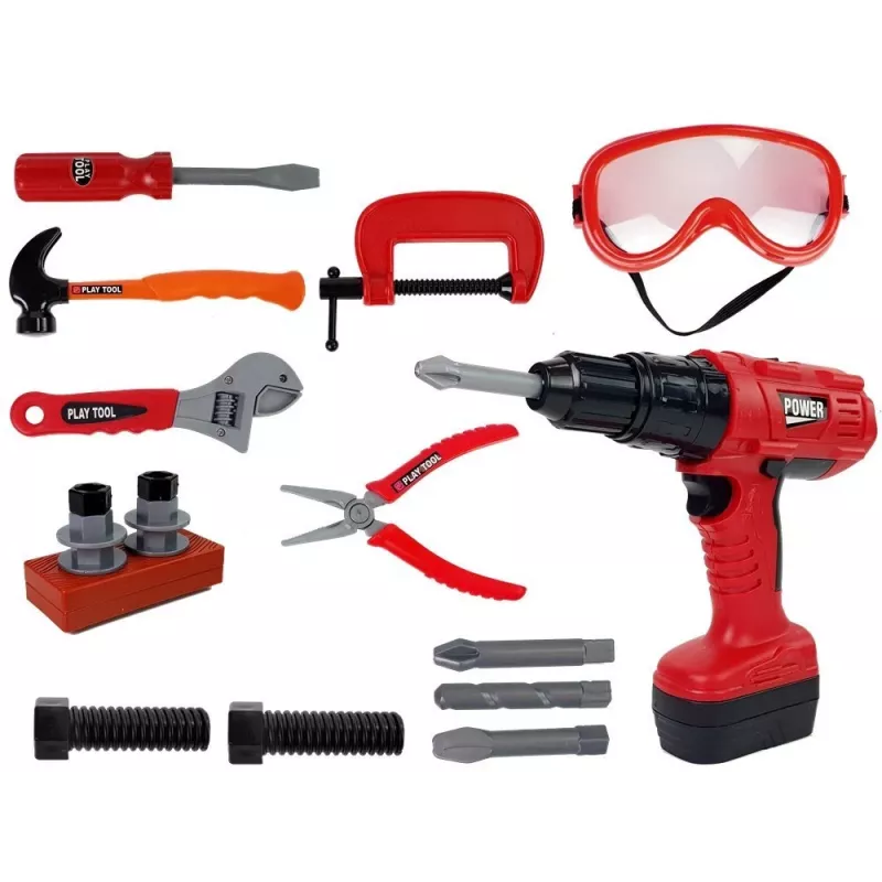 LEAN TOYS DIY käsityöläisen työkalusarja pora vasara 35-osainen oppimislelu