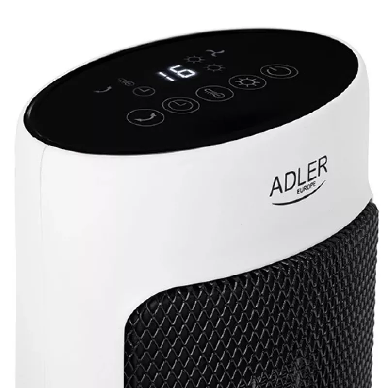Adler AD 7738 keraaminen lämmitin 2000W kaukosäätimellä, valkoinen