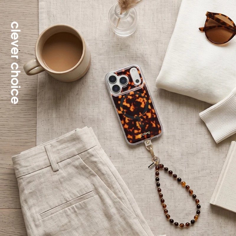 Crong Phone Charm Lanyard - kilpikonnakuvioinen helminauha