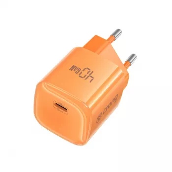 Crong NEO GaN-laturi 40W USB-C PD 3.2 AVS-toiminnolla (oranssi)