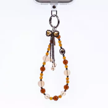 Crong puhelinperä Lanyard - kultainen rusetti