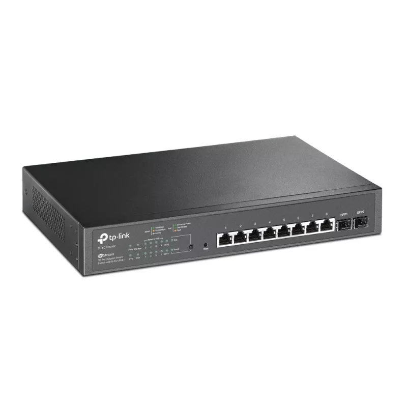 TP-Link JetStream 10-porttinen Gigabit Smart PoE -kytkin, 8 porttia PoE+