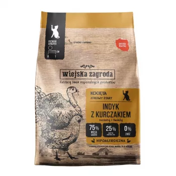 Wiejska Zagroda kuivaruoka kissoille kalkkuna & kana kissanpentu 400g