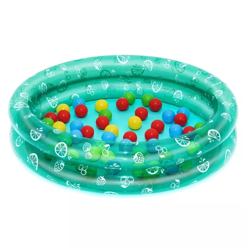 Bestway 51141 puhallettava puutarha-allas 50 pallolla, läpinäkyvä pisteillä, 91 cm