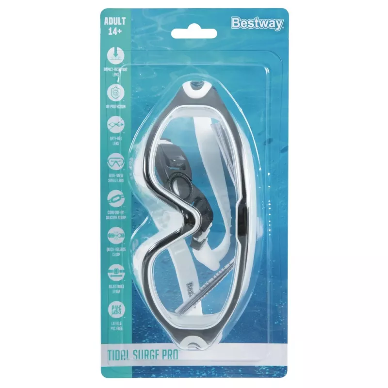 Bestway 21194 säädettävät uimalasit musta ja valkoinen