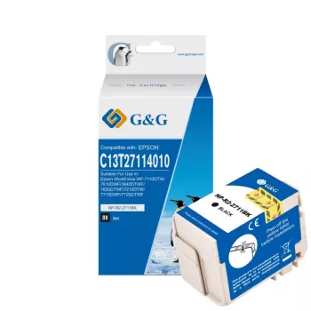 G&G yhteensopiva musta suuren kapasiteetin värikasetti Epson 27XL T2711 C13T27114012