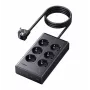 UGREEN S622 jatkojohto, 6x AC + 3x USB + USB-C, GaN, 1,5 m, musta (75141)