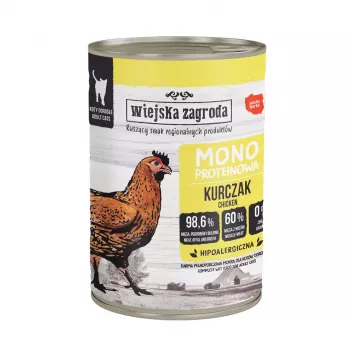 Wiejska Zagroda Monoprotein märkäruoka kissoille kana Adult 400g