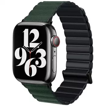 Beline Magnetic Pro ranneke Apple Watch 38/40/41mm musta/vihreä