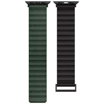 Beline Magnetic Pro ranneke Apple Watch 38/40/41mm musta/vihreä