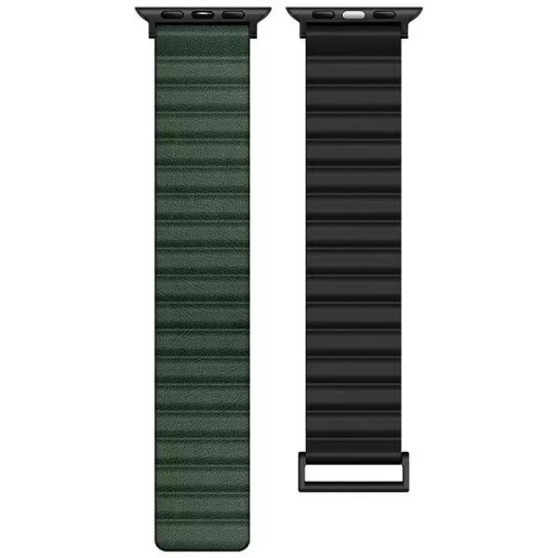 Beline Magnetic Pro ranneke Apple Watch 42/44/45/49mm musta/vihreä