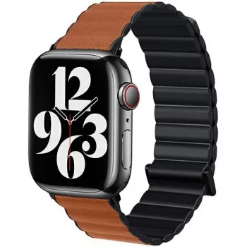 Beline Magnetic Pro ranneke Apple Watch 42/44/45/49mm musta/ruskea