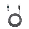 ORICO LDC2C USB-C - USB-C PD 100W kaapeli LED-näytöllä, 480 Mbps, 2m, 2 kpl:n pakkaus, musta