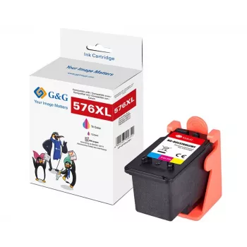 G&G kasetti Canon CL-576XL XXL täyttömäärä: 13,5ml color/400 s.