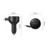 ORICO FC-60-2C 60W kierrettävä USB-C-autolaturi - musta