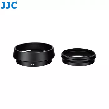 JJC LH-JXHALF vastavalosuoja 37 mm suodatinadapterirenkaalla Fujifilm X Half, musta