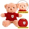 LEAN TOYS pehmolelu maskotti teddykarhu beige punainen villapaita 40 cm