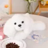 LEAN TOYS pehmeä maltankoira painotetuilla tassuilla valkoinen 30 cm