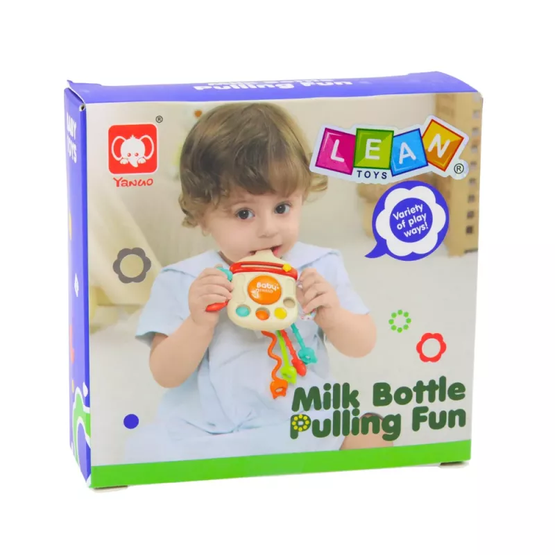 LEAN TOYS aistilelu purentarengas helistin pienille lapsille pullo 3in1