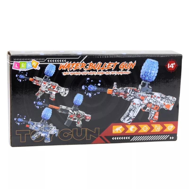 LEAN TOYS sähköinen gel-pallo-blaster graffiti valkoinen sininen