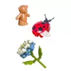 LEAN TOYS rakennuspalikat kukkakokoonpano leppäkertuilla kupolissa 596 osaa