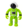 LEAN TOYS UFO-avaruusalus astronauttihahmolla, valoilla ja äänillä, vihreä