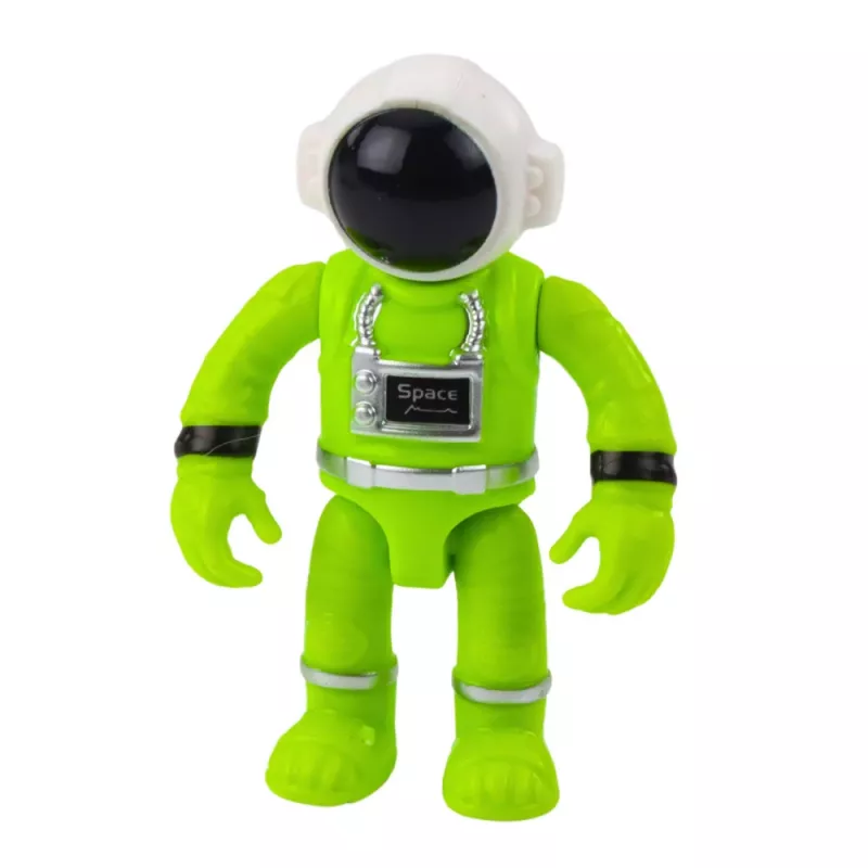 LEAN TOYS UFO-avaruusalus astronauttihahmolla, valoilla ja äänillä, vihreä