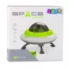 LEAN TOYS UFO-avaruusalus astronauttihahmolla, valoilla ja äänillä, vihreä
