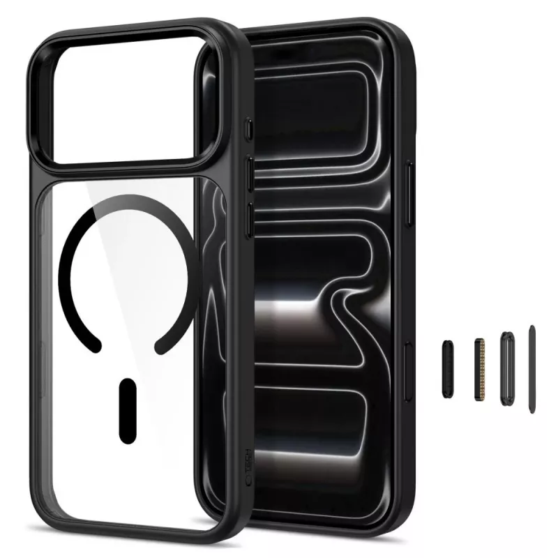 Tech-Protect Magmat MagSafe-kotelo iPhone 17 Pro / 18 Pro musta/kirkas
