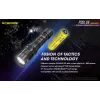 Nitecore NT-P20I-UV taktinen taskulamppu UV-valolla, 1800 lumenia, USB-C ladattava, IP68, musta