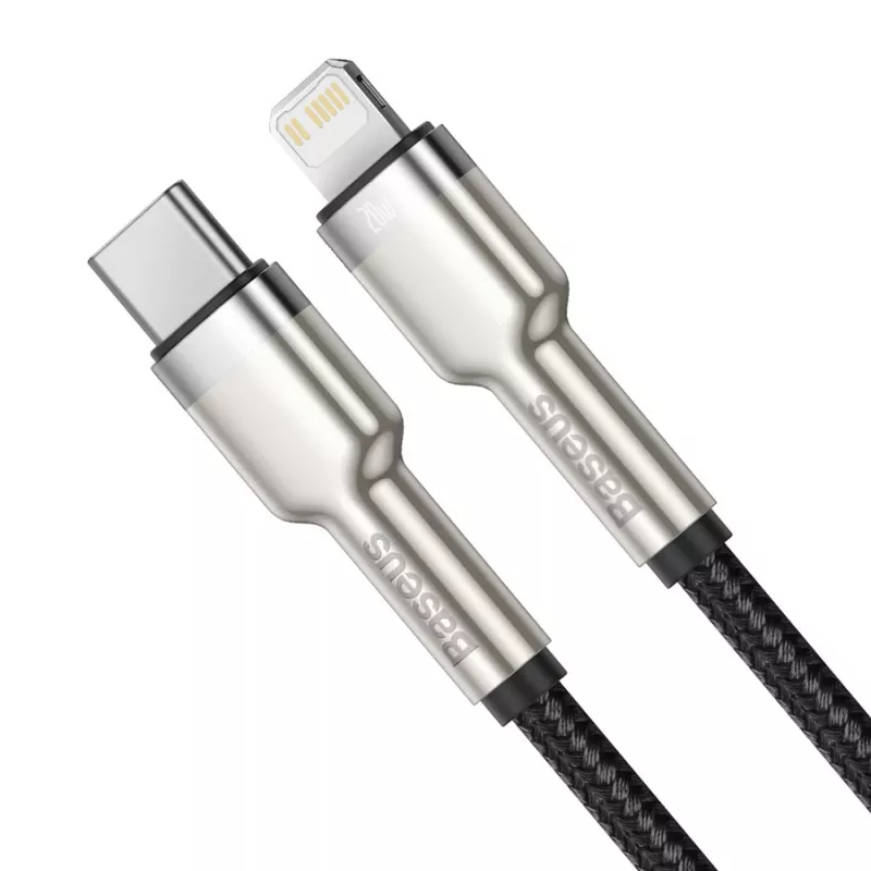Baseus Cafule USB-C - Lightning PD 20W pikalatauskaapeli 0,25 m musta