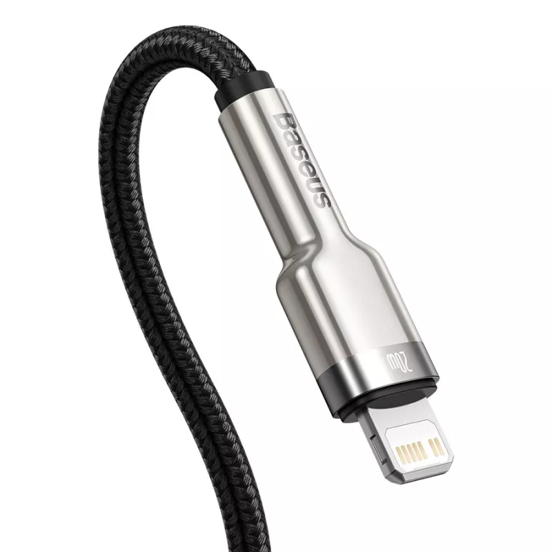 Baseus Cafule USB-C - Lightning PD 20W pikalatauskaapeli 0,25 m musta