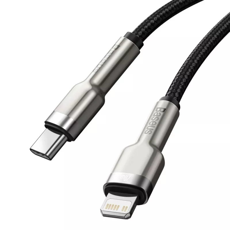 Baseus Cafule USB-C - Lightning PD 20W pikalatauskaapeli 0,25 m musta