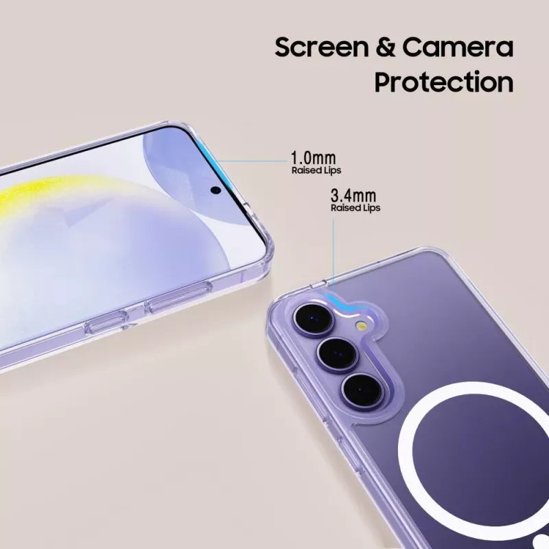 Tech-Protect Flexair Hybrid MagSafe kotelo Samsung Galaxy S25 Edge - läpinäkyvä