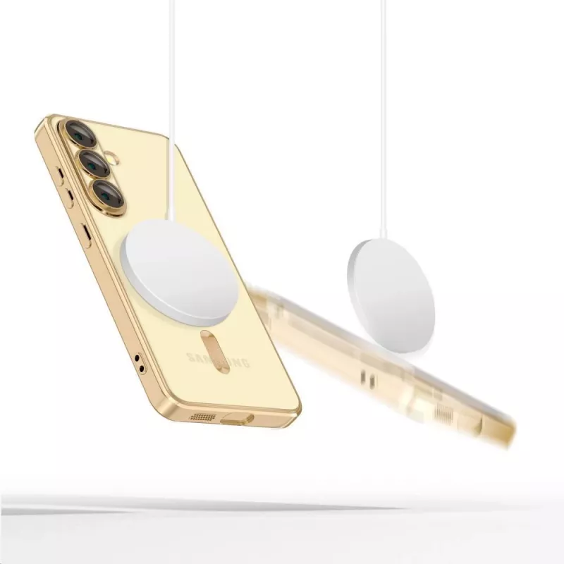 Tech-Protect Magflex MagSafe Samsung Galaxy S25 Edge kotelo Shiny Gold