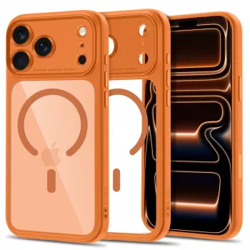 TECH-PROTECT MagPeak MagSafe Clear Case iPhone 17 Pro / 18 Pro - Cosmic Orange
