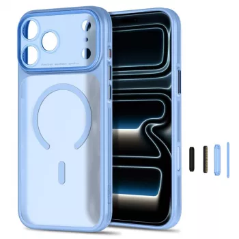TECH-PROTECT MagPrime MagSafe Clear Case iPhone 17 Pro Max / 18 Pro Max - matta vaaleansininen