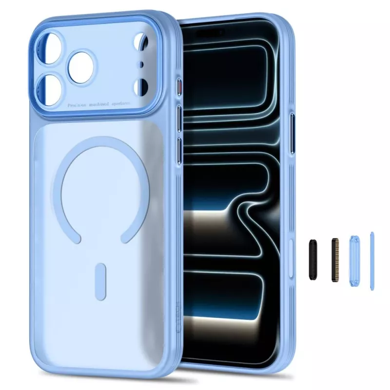 TECH-PROTECT MagPrime MagSafe Clear Case iPhone 17 Pro Max / 18 Pro Max - matta vaaleansininen