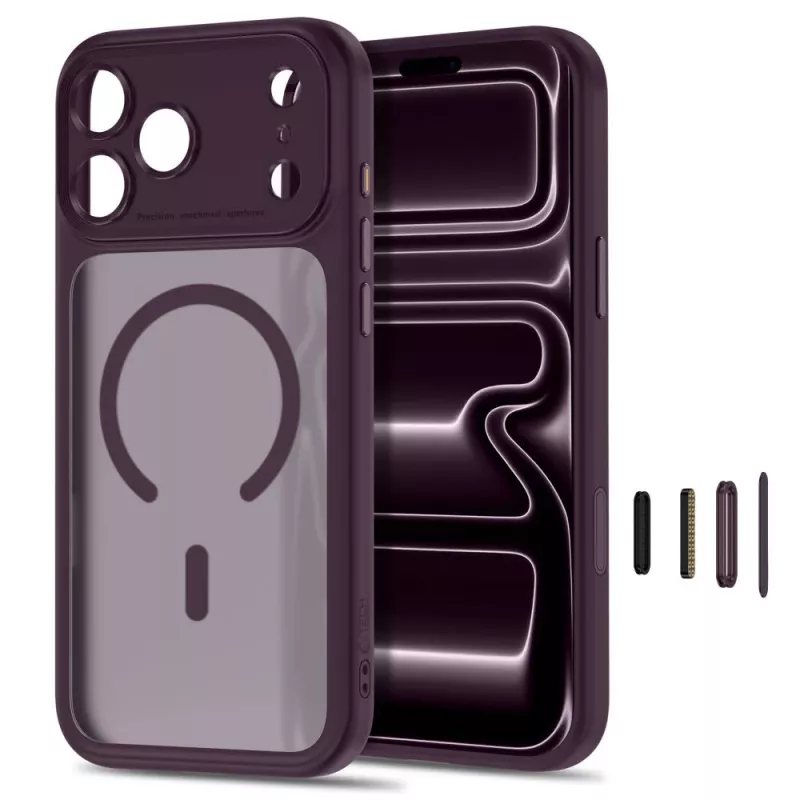 TECH-PROTECT MAGPEAK MAGSAFE CC iPhone 17 Pro / 18 Pro matta Dark Cherry