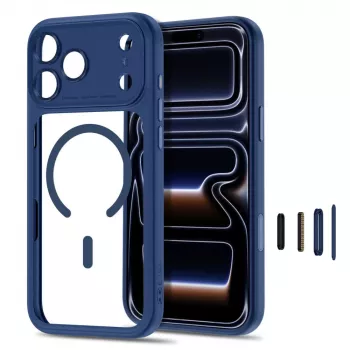 TECH-PROTECT MagPeak MagSafe Clear Case iPhone 17 Pro Max / 18 Pro Max – tummansininen