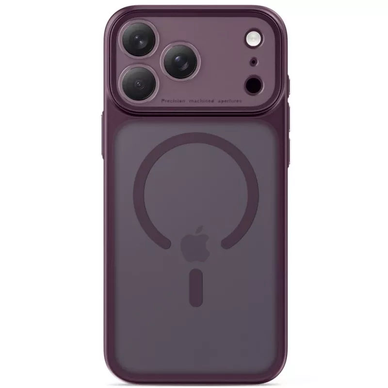 TECH-PROTECT MagPrime MagSafe Clear Case iPhone 17 Pro / 18 Pro - matta tumma kirsikanpunainen