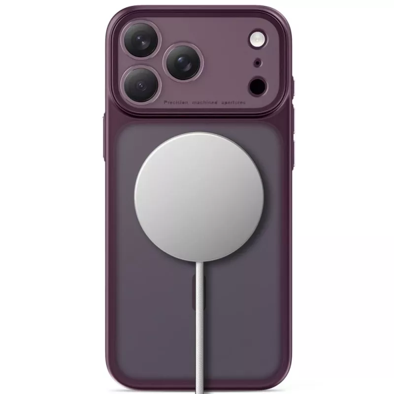 TECH-PROTECT MagPrime MagSafe Clear Case iPhone 17 Pro / 18 Pro - matta tumma kirsikanpunainen
