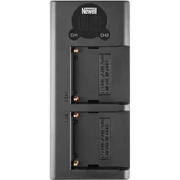 Newell DL-USB-C kaksoislaturi NP-F550/770/970-akuille (NL2120)