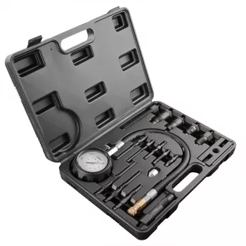 NEO TOOLS diesel-moottorin puristuspainemittari, 16-osainen sarja (0-70 bar / 0-1000 PSI)